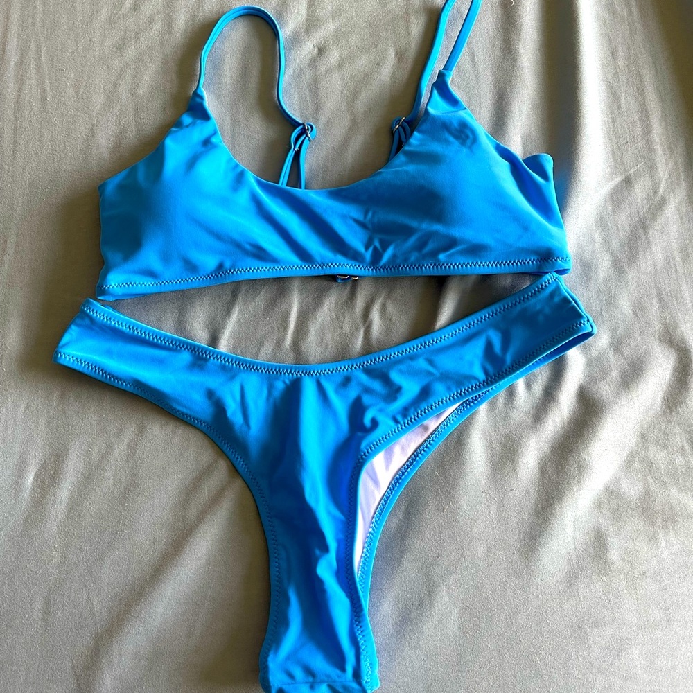 Blue bikini